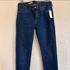 NWT Anthropologie Pilcro Jeans Slim Boyfriend Cuffed Size 26 NEW Dark Wash